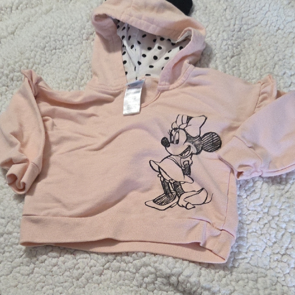 DISNEY MINNIE MOUSE ZIPNUP HOODIE SWEATSHIRT